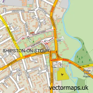 Street map sample of Shipston-on-Stour, Warwickshire