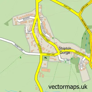 Street map sample of Shipton Gorge, Dorset