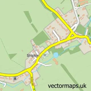 Street map sample of Shipton, Gloucestershire