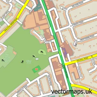 Street map sample of Shirley, West Midlands