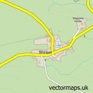Street map sample of Shirwell, Devon