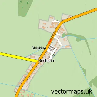 Street map sample of Shiskine, Ayrshire and Arran