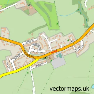 Street map sample of Shobdon, Herefordshire