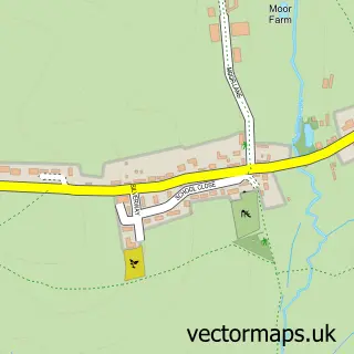 Street map sample of Shobrooke, Devon