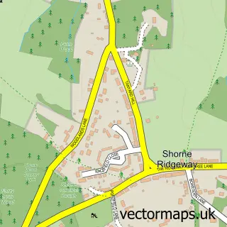 Street map sample of Shorne Ridgeway, Kent