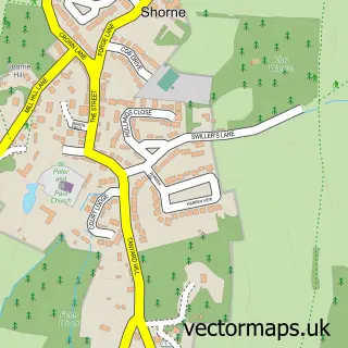 Street map sample of Shorne, Kent