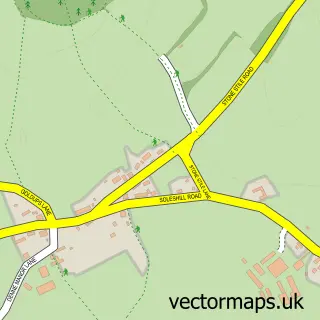 Street map sample of Shottenden, Kent
