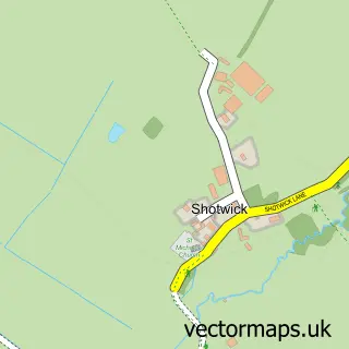 Street map sample of Shotwick, Cheshire