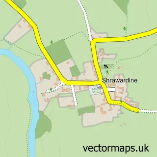 Street map sample of Shrawardine, Shropshire