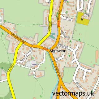 Street map sample of Shrewton, Wiltshire
