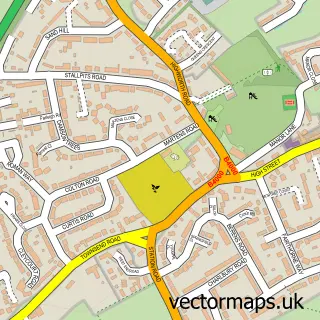 Street map sample of Shrivenham, Oxfordshire