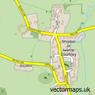 Street map sample of Shroton, Dorset