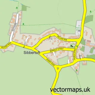 Street map sample of Sibbertoft, Northamptonshire
