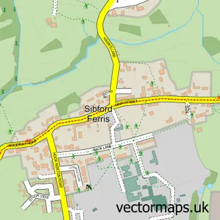 Street map sample of Sibford Ferris, Oxfordshire