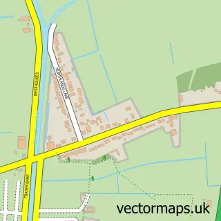 Street map sample of Sibsey Northlands, Lincolnshire