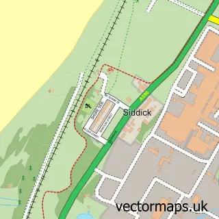 Street map sample of Siddick, Cumbria