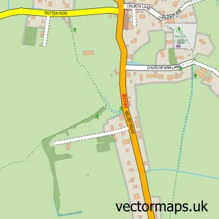 Street map sample of Sidlesham, West Sussex