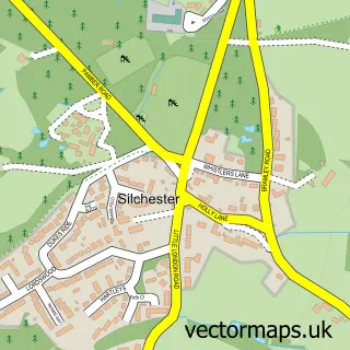 Street map sample of Silchester, Hampshire
