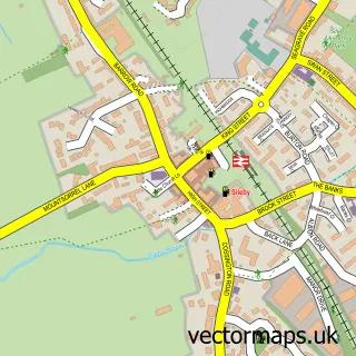 Street map sample of Sileby, Leicestershire