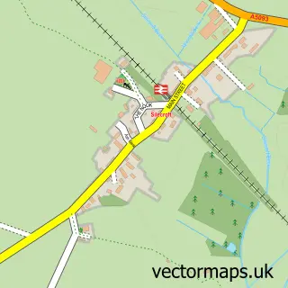 Street map sample of Silecroft, Cumbria