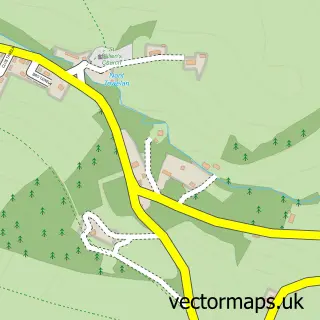 Street map sample of Silian, Dyfed