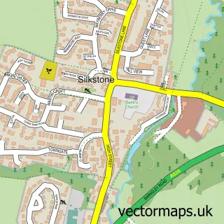 Street map sample of Silkstone, South Yorkshire