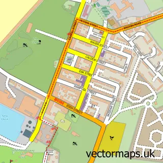 Street map sample of Silloth, Cumbria