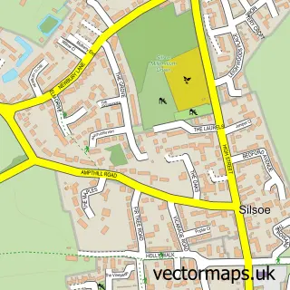 Street map sample of Silsoe, Bedfordshire