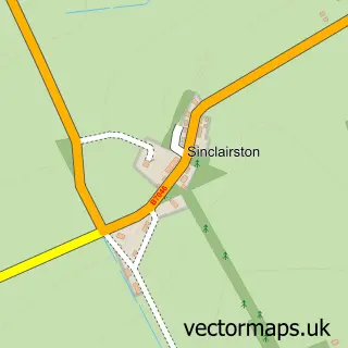 Street map sample of Sinclairston, Ayrshire and Arran