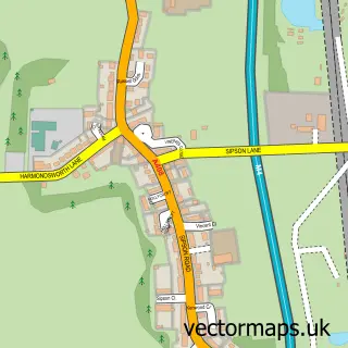 Street map sample of Sipson, Greater London