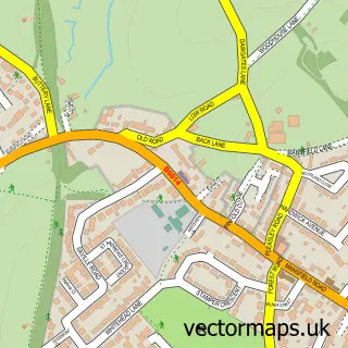 Street map sample of Skegby, Nottinghamshire