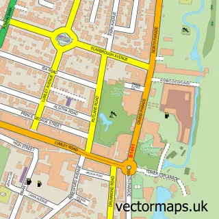Street map sample of Skegness, Lincolnshire