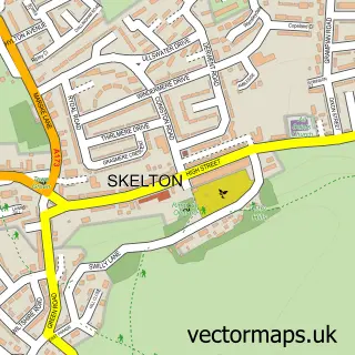 Street map sample of Skelton-in-Cleveland, North Yorkshire