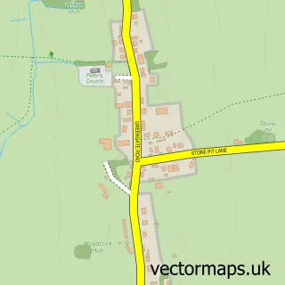 Street map sample of Skendleby, Lincolnshire