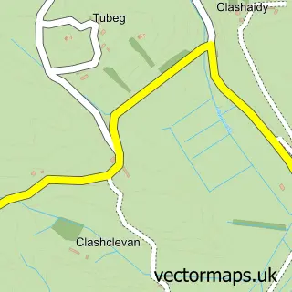 Street map sample of Skerray, Sutherland