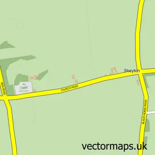 Street map sample of Skeyton, Norfolk