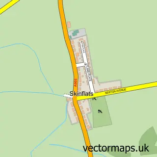 Street map sample of Skinflats, Stirling and Falkirk