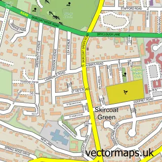 Street map sample of Skircoat Green, West Yorkshire