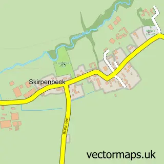 Street map sample of Skirpenbeck, East Riding of Yorkshire