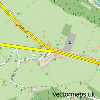 Street map sample of Slack Top, West Yorkshire