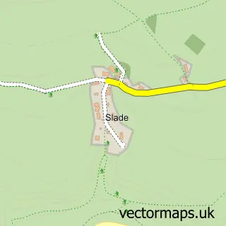 Street map sample of Slade, West Glamorgan