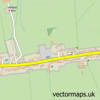 Street map sample of Slaley, Northumberland