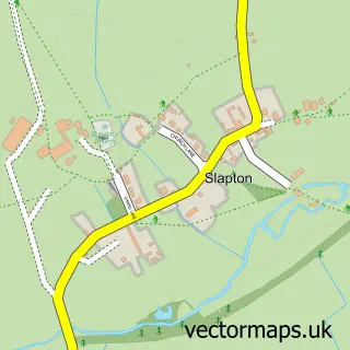 Street map sample of Slapton, Northamptonshire
