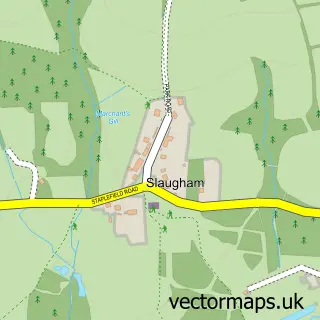 Street map sample of Slaugham, West Sussex
