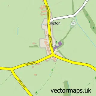 Street map sample of Slipton, Northamptonshire