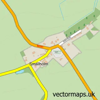 Street map sample of Smailholm, Roxburgh, Ettrick and Lauderdale