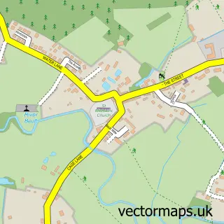 Street map sample of Smarden, Kent