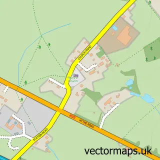 Street map sample of Smeeth, Kent