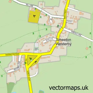 Street map sample of Smeeton Westerby, Leicestershire