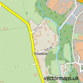 Street map sample of Smestow, Staffordshire